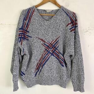 VINTAGE HUGO BOSS gray design sweater sz 50